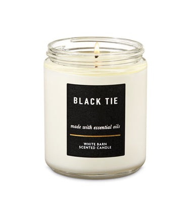 Bath & Body Works-  Black Tie Single Wick Candle, 198 g