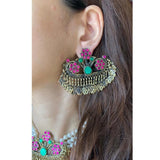 Jewels By Noor- Teen phool earrings