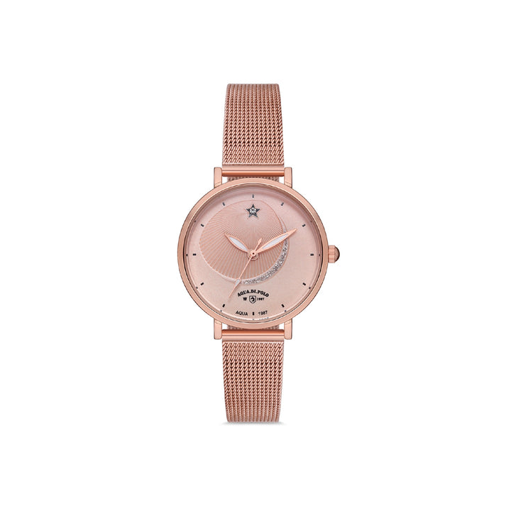 Aqua Di Polo- Womens Rose Gold Wristwatch Apwa036600 APWA036600