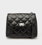 Bershka- Black Quilted handbag with chain detail by Bagallery Deals priced at #price# | Bagallery Deals