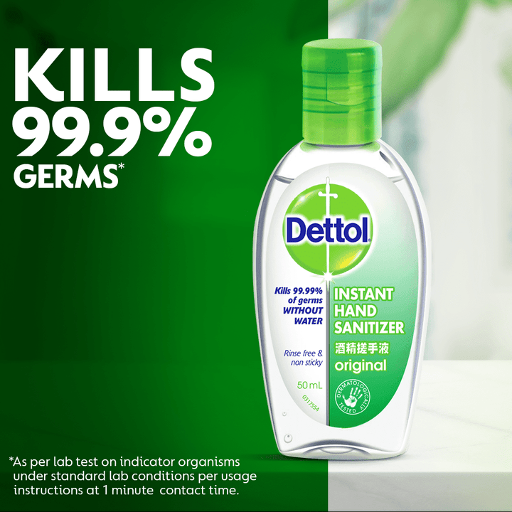 Dettol Hand Sanitizer Antibacterial Germ Protection Original 50ml