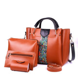 Styleit-Brown 4 pieces Handbag