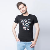 VYBE-Awesome PRINTED T-Shirts-Black