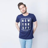 VYBE-NEW YRK CITY PRINTED T-Shirts-NAVY