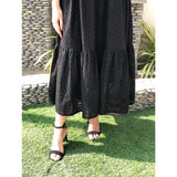 Sowear- Black Embroidered Dress For Women
