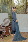 Bunai Semi Stitched Sequins Embroidered Luxury Viscose Self Jaquard with Bamber Chiffon Cuttwork Duppata BUN-007
