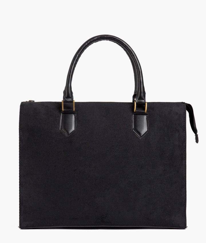 RTW - Black suede workplace handbag