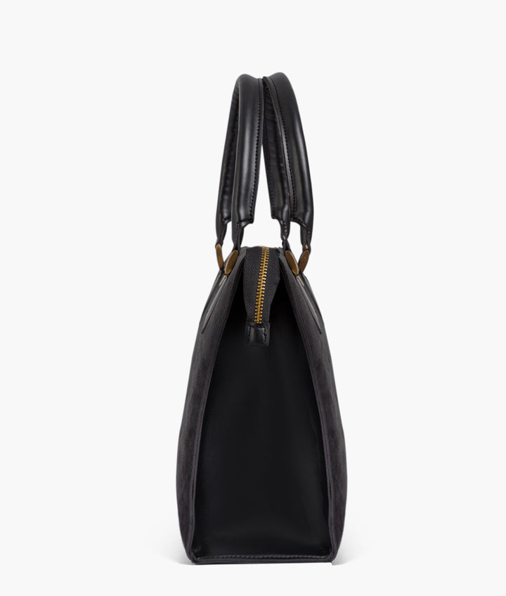 RTW - Black suede workplace handbag