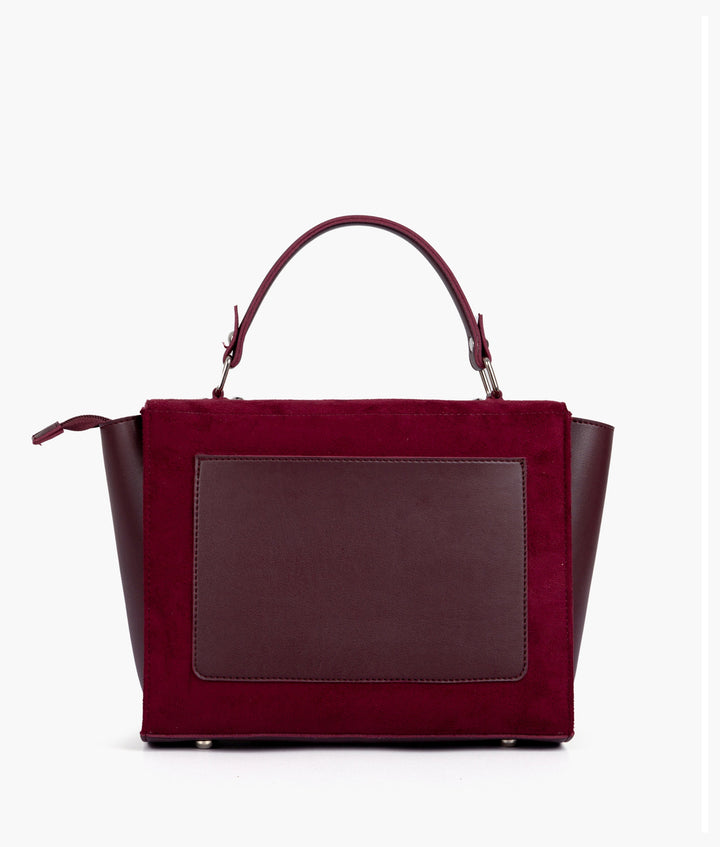 RTW - Burgundy suede mini messenger bag