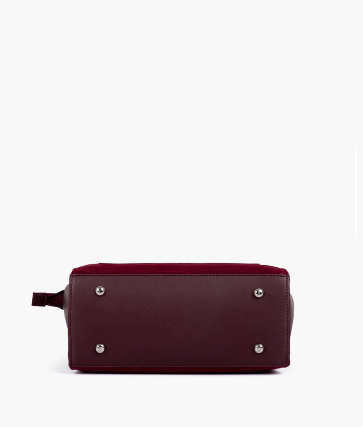 RTW - Burgundy suede mini messenger bag