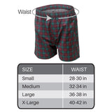 Flush Fashion - Men's 100% Cotton Boxer Shorts Waistband Check Print Boxers Sky Blue