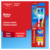 Colgate- Extra Clean Toothbrush - Twin Pack (Medium)