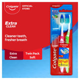 Colgate- Extra Clean Toothbrush - Twin Pack (Soft)