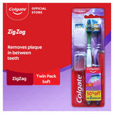 Colgate- Zig Zag Toothbrush - Twin Pack (Soft)