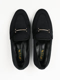 Tauheed Ansari Black Semi Formal Velvet Moccasin Shoes For Men's