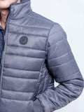 Brumano Grey Nylon Puffer Jacket