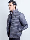 Brumano Grey Nylon Puffer Jacket