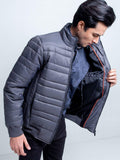 Brumano Grey Nylon Puffer Jacket