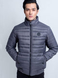 Brumano Grey Nylon Puffer Jacket