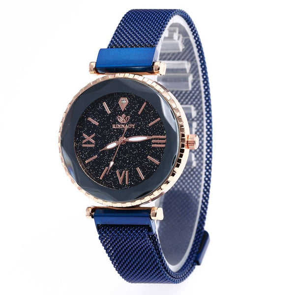 Shein WJ-7866 Colorful Newest Creative Fashion Lady Hand Watch Charming Magnet Buckle Mesh Belt Women Watches