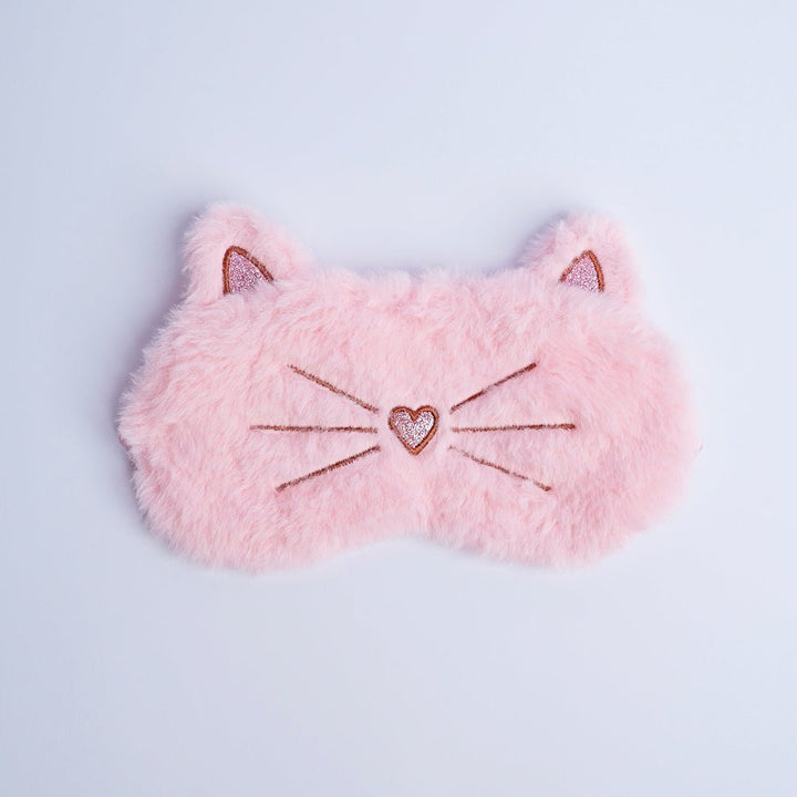 Pink Eye Cover Cat Sleep Eye Mask Plush Blindfold