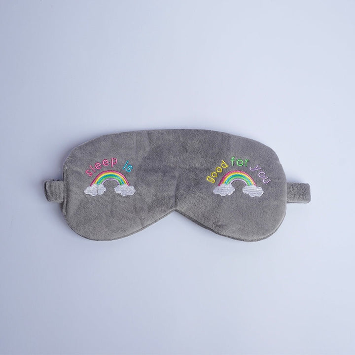 Grey Plush Eye Cover Sleep Mask