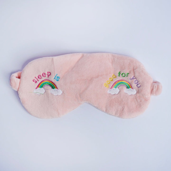 Pink Plush Eye Cover Sleep Mask