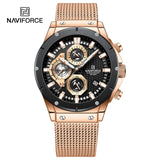 Naviforce - NF8027 Novicius Chronograph Edition For Men - Golden