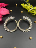 Copy of Garnet Lane- Spiral Crystal Stone Earrings	WHITE