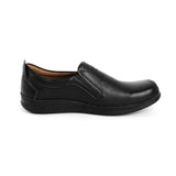 VYBE- dotted Black Leather Casual Shoes