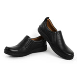 VYBE- dotted Black Leather Casual Shoes