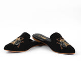 VYBE - Embroided Mules- Black