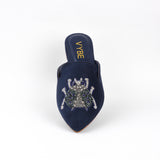 VYBE - Embroided Mules- Blue