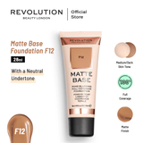 Makeup Revolution- Matte Base Foundation F12
