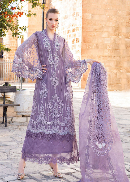 Maria B Embroidered Organza Unstitched 3 Piece Suit - MB24VL 2401-A