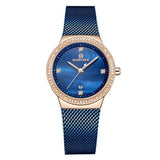 Naviforce - NF5005 Ladies Dress Watch In Blue Mesh Chain & Blue Analog Dial With Water resistance & Quartz Movement.