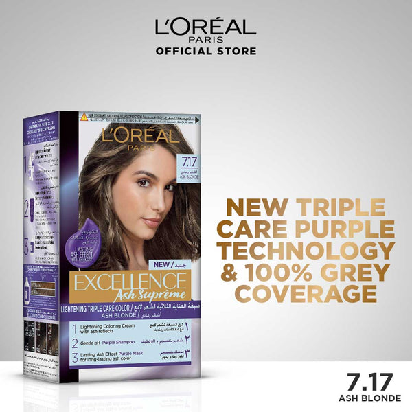 LOreal Paris-  Excellence Ash Supreme - 7.17 Ash Blonde Hair Color