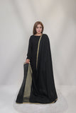 Bagallery Exclusive Woolen Shawl with Zari Boarder Black