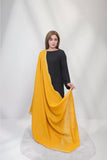 Bagallery Exclusive Woolen Shawl with Zari Boarder Mustard