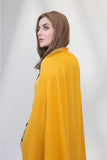 Bagallery Exclusive Woolen Shawl with Zari Boarder Mustard