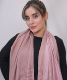 Bagallery Exclusive 3D Printed Viscose Winter Stole Pink