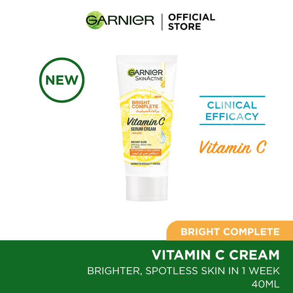 Garnier- Skin Active Bright Complete Cream, 40ml - For Brighter Skin