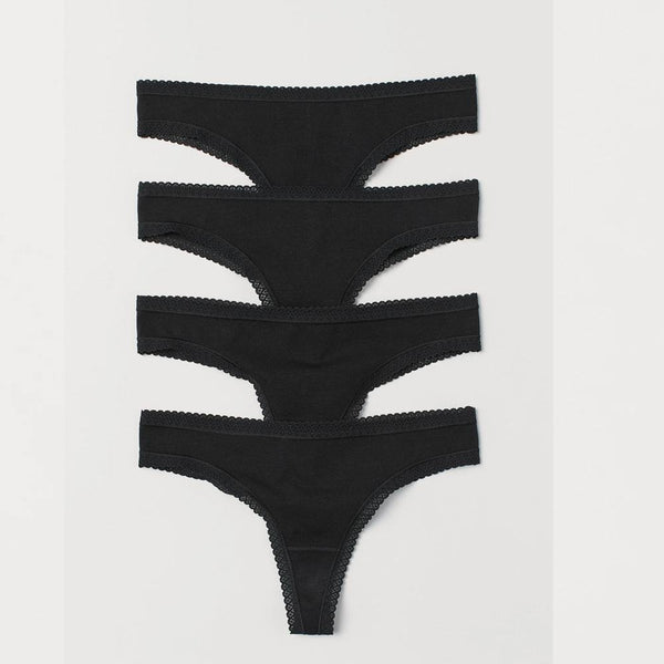 H&M- 4-Pack Brazilian Briefs- Black