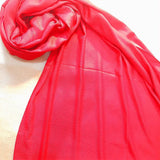 Zardi- Check Print - Linen Scarf Stole - ZSC91 - Red