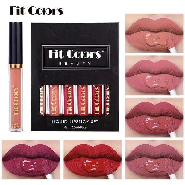 Fit Colors Beauty Liquid Lipstick Set 2.5mlx6pcs