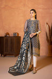 Sapphire 2 Piece - Embroidered Organza Suit Grey
