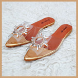 STEP UP - Transparent Pointed Shoes Golden