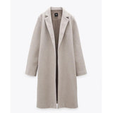 Zara- Women Lapel Collar Coat (Sand marl)
