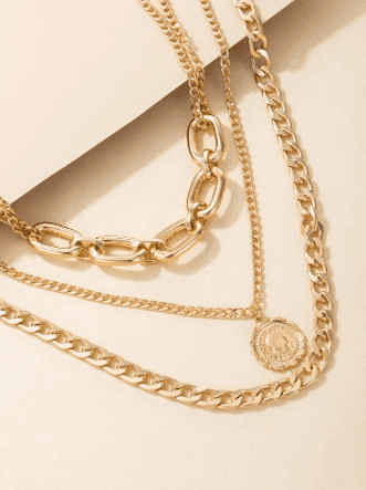 Shein- Coin Charm Layered Necklace