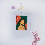 VYBE- GIRL PICTURE PRINTED T-Shirts-WHITE